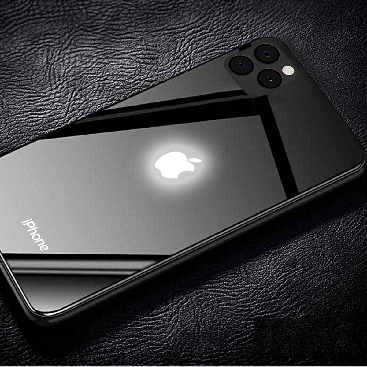 (Buy 1 Get 1 Free) LED Logo Glass Back Case - iPhone