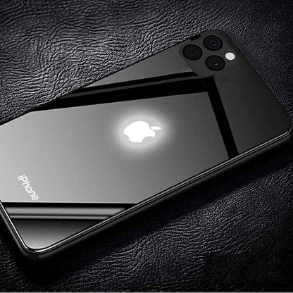 (Buy 1 Get 1 Free) LED Logo Glass Back Case - iPhone