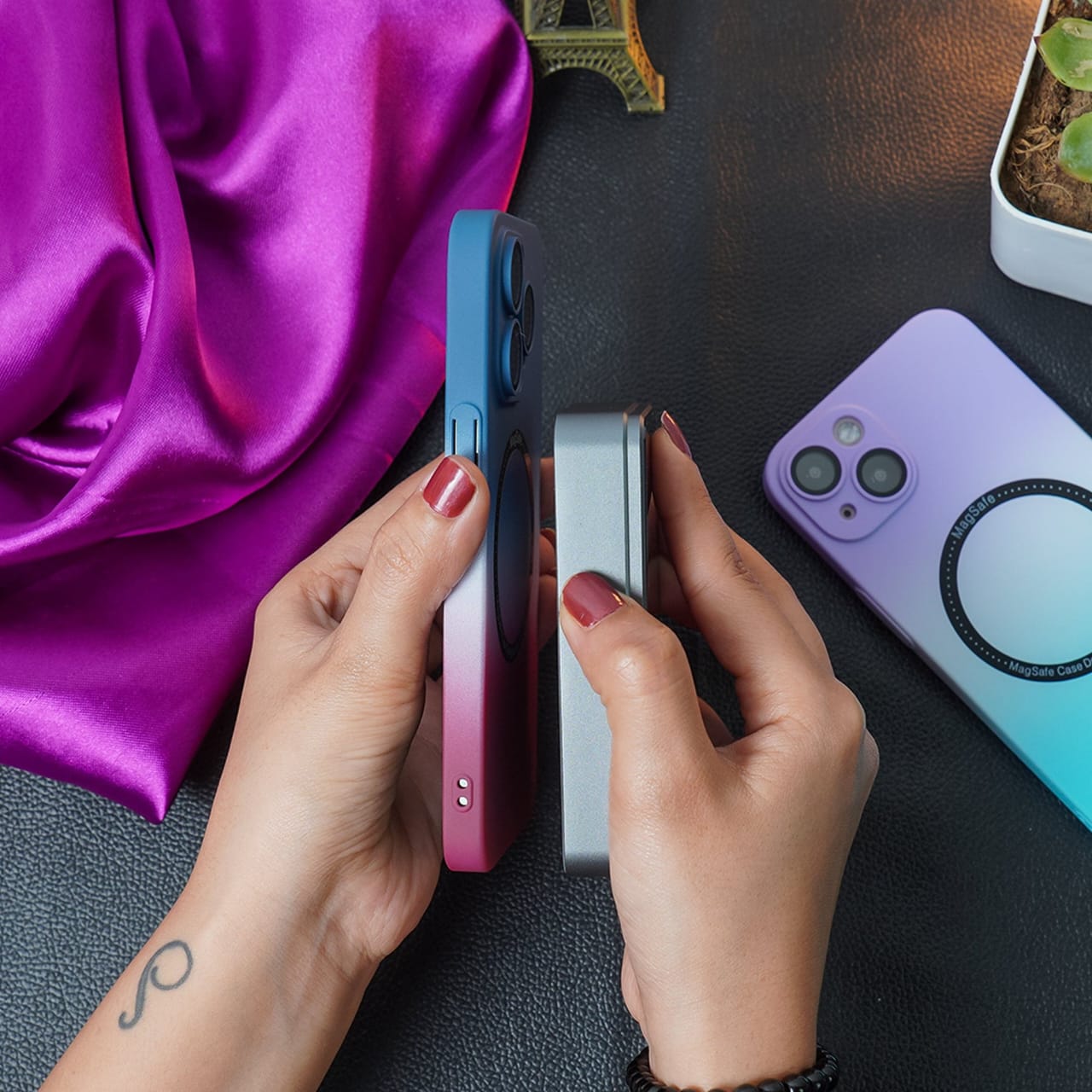 (Buy 1 Get 1 Free) iPhone Series Gradient Matte MagSafe Case