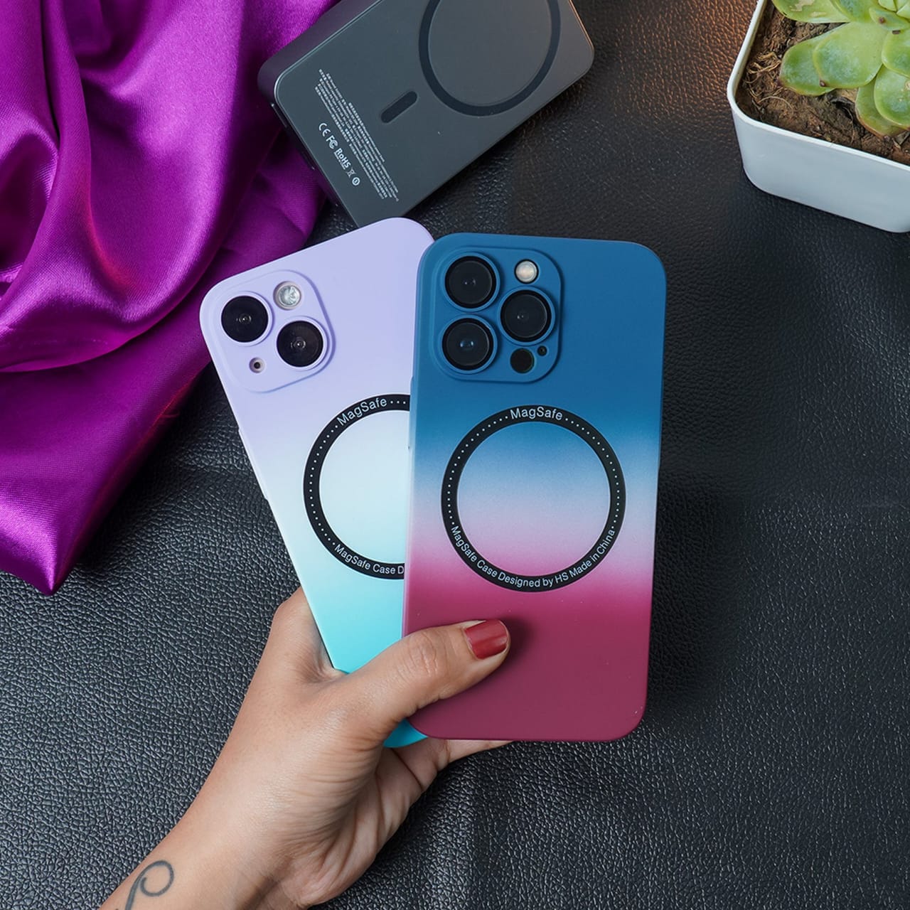 (Buy 1 Get 1 Free) iPhone Series Gradient Matte MagSafe Case