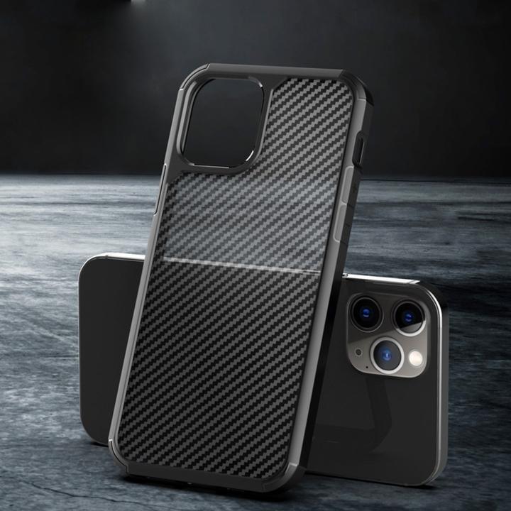 (Buy 1 Get 1 Free) Opaque Matte Carbon Fiber TPU Armor Case - iPhone