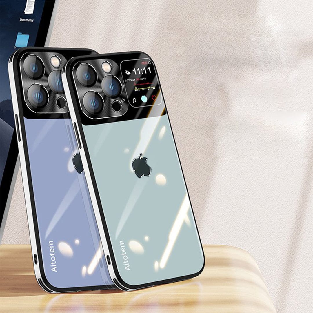 (Buy 1 Get 1 Free) Sleek Glossy Armor Window Glass Case - iPhone