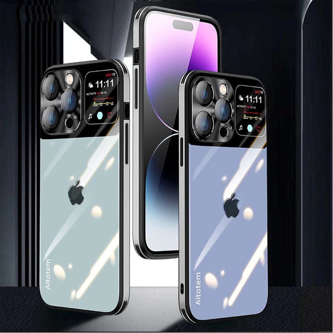 (Buy 1 Get 1 Free) Sleek Glossy Armor Window Glass Case - iPhone