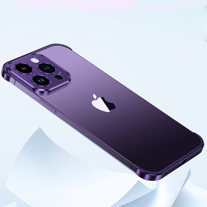 (Buy 1 Get 1 Free) Metallic Rim Shockproof Frame Case - iPhone