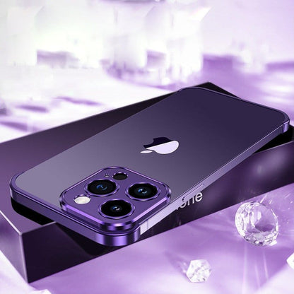 (Buy 1 Get 1 Free) Metallic Rim Shockproof Frame Case - iPhone