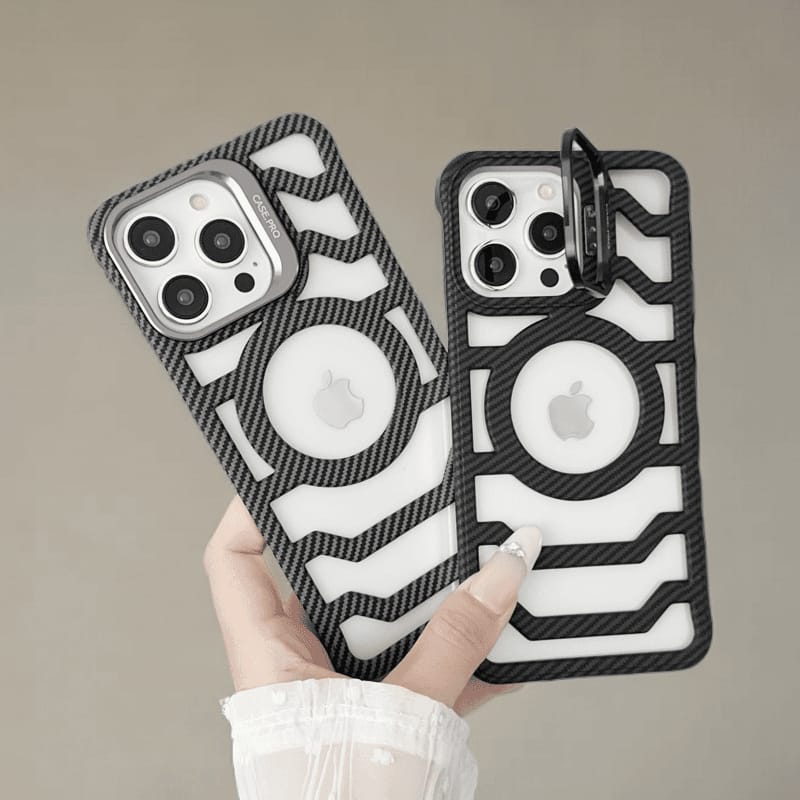 (Buy 1 Get 1 Free) Resilient Carbon Fiber Bracket Case - iPhone