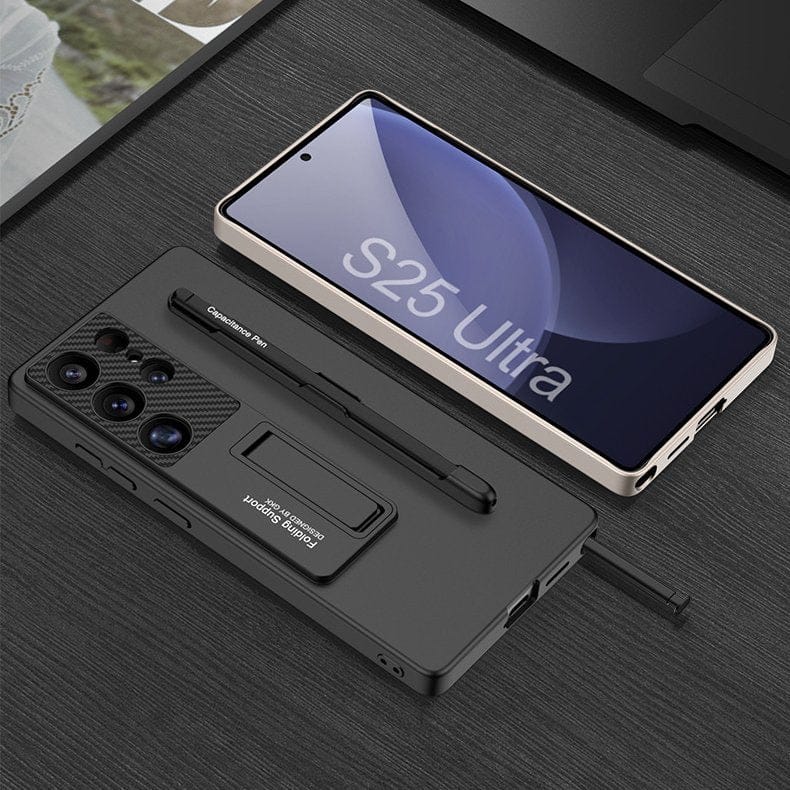 (Buy 1 Get 1 Free) Vanguard Frosted Hard Shell Pen Slot Bracket Case - Samsung