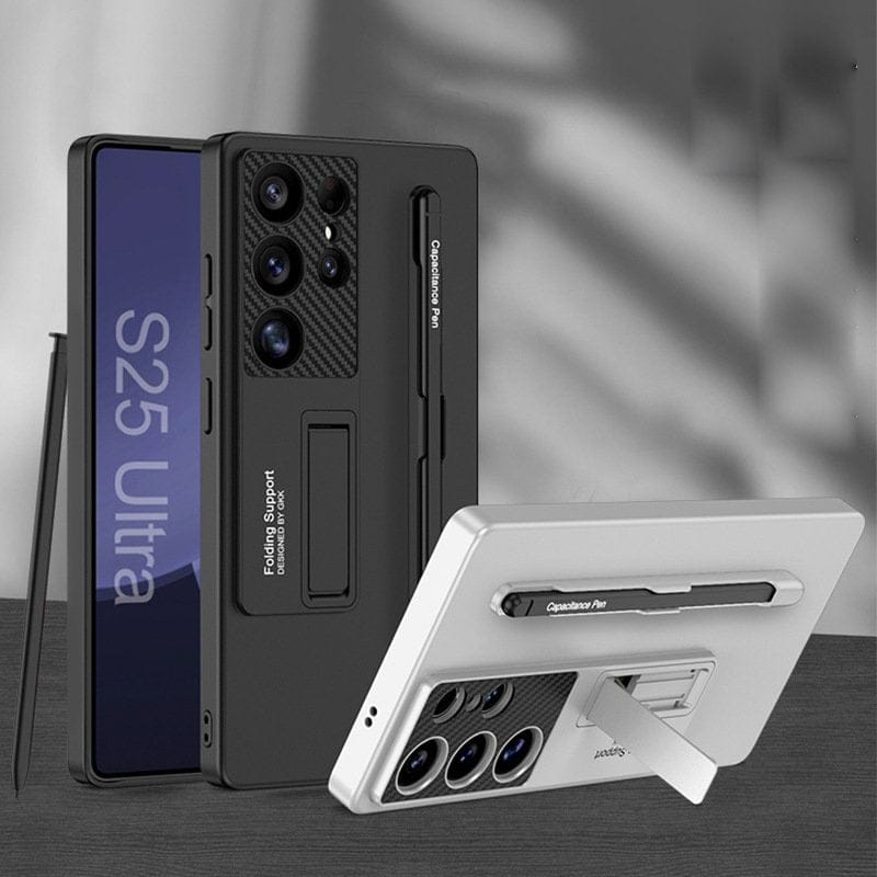 (Buy 1 Get 1 Free) Vanguard Frosted Hard Shell Pen Slot Bracket Case - Samsung