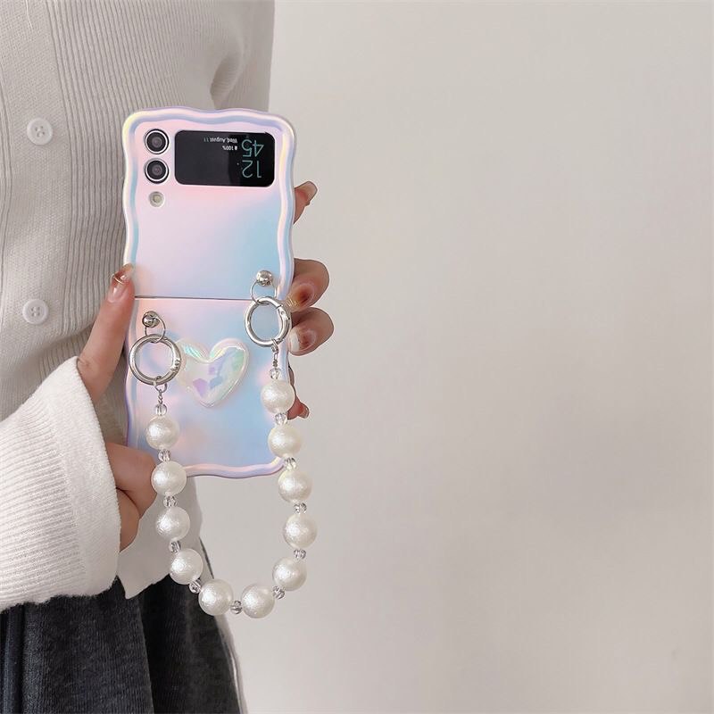 (Buy 1 Get 1 Free) Luxury Silk Pearl Samsung Flip Case