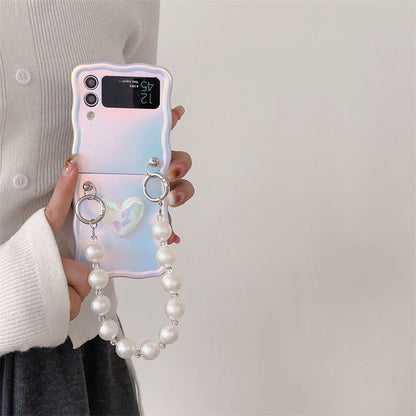 (Buy 1 Get 1 Free) Luxury Silk Pearl Samsung Flip Case