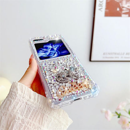 (Buy 1 Get 1 Free) Luxury Stunning Crystal Handmade Samsung Flip Case
