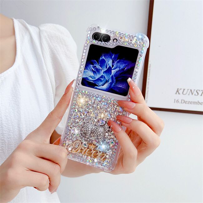 (Buy 1 Get 1 Free) Luxury Stunning Crystal Handmade Samsung Flip Case