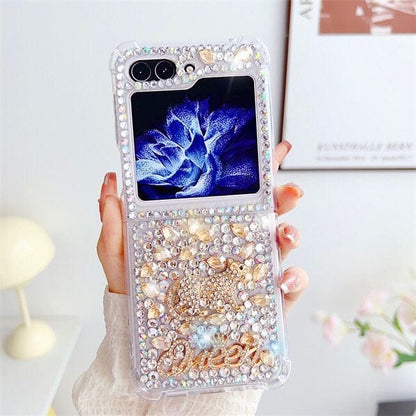 (Buy 1 Get 1 Free) Luxury Stunning Crystal Handmade Samsung Flip Case