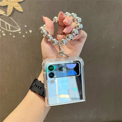 (Buy 1 Get 1 Free) Luxury Mirror Stone Samsung Case with Silver Beads