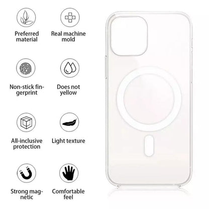 (Buy 1 Get 1 Free) Mag Safe Transparent Shockproof Clear Case