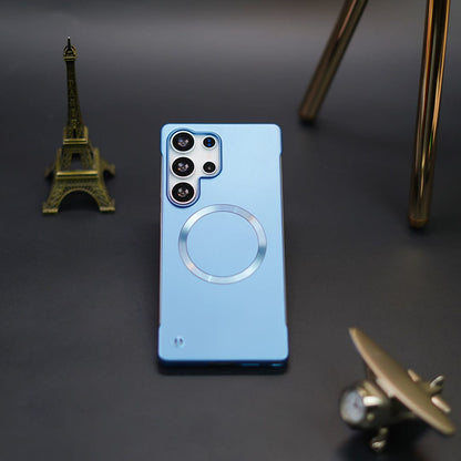 (Buy 1 Get 1 Free) Elegant Metal Paint Borderless Magsafe Case - Samsung