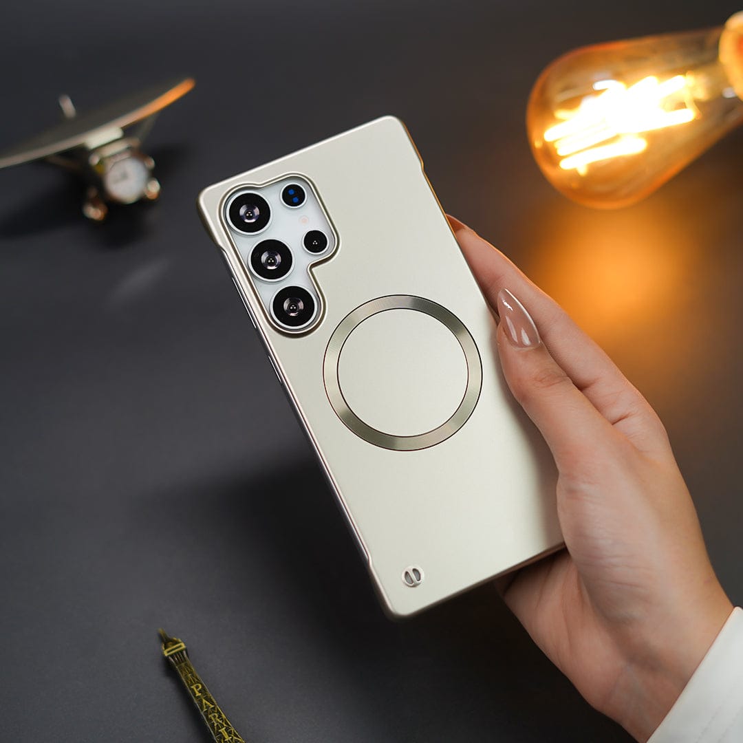 (Buy 1 Get 1 Free) Elegant Metal Paint Borderless Magsafe Case - Samsung