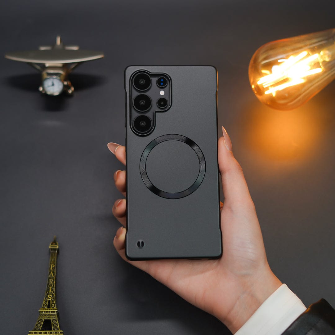 (Buy 1 Get 1 Free) Elegant Metal Paint Borderless Magsafe Case - Samsung