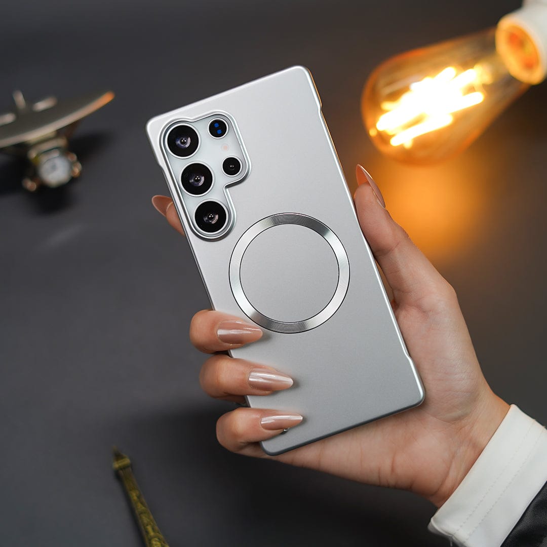 (Buy 1 Get 1 Free) Elegant Metal Paint Borderless Magsafe Case - Samsung