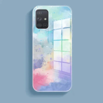 (Buy 1 Get 1 Free) Watercolor Splatter Glass Back Case - Samsung