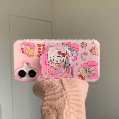 (Buy 1 Get 1 Free) Kitty Sitting On Chair Silicon iPhone Case With Magsafe Holder