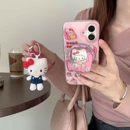 (Buy 1 Get 1 Free) Kitty Sitting On Chair Silicon iPhone Case With Magsafe Holder