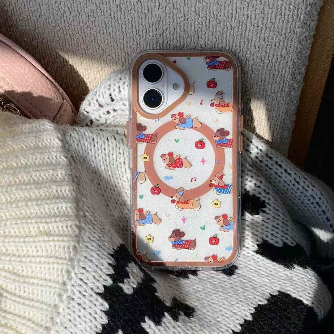 (Buy 1 Get 1 Free) Luck Puppies Silicon iPhone Case With Magsafe Holder