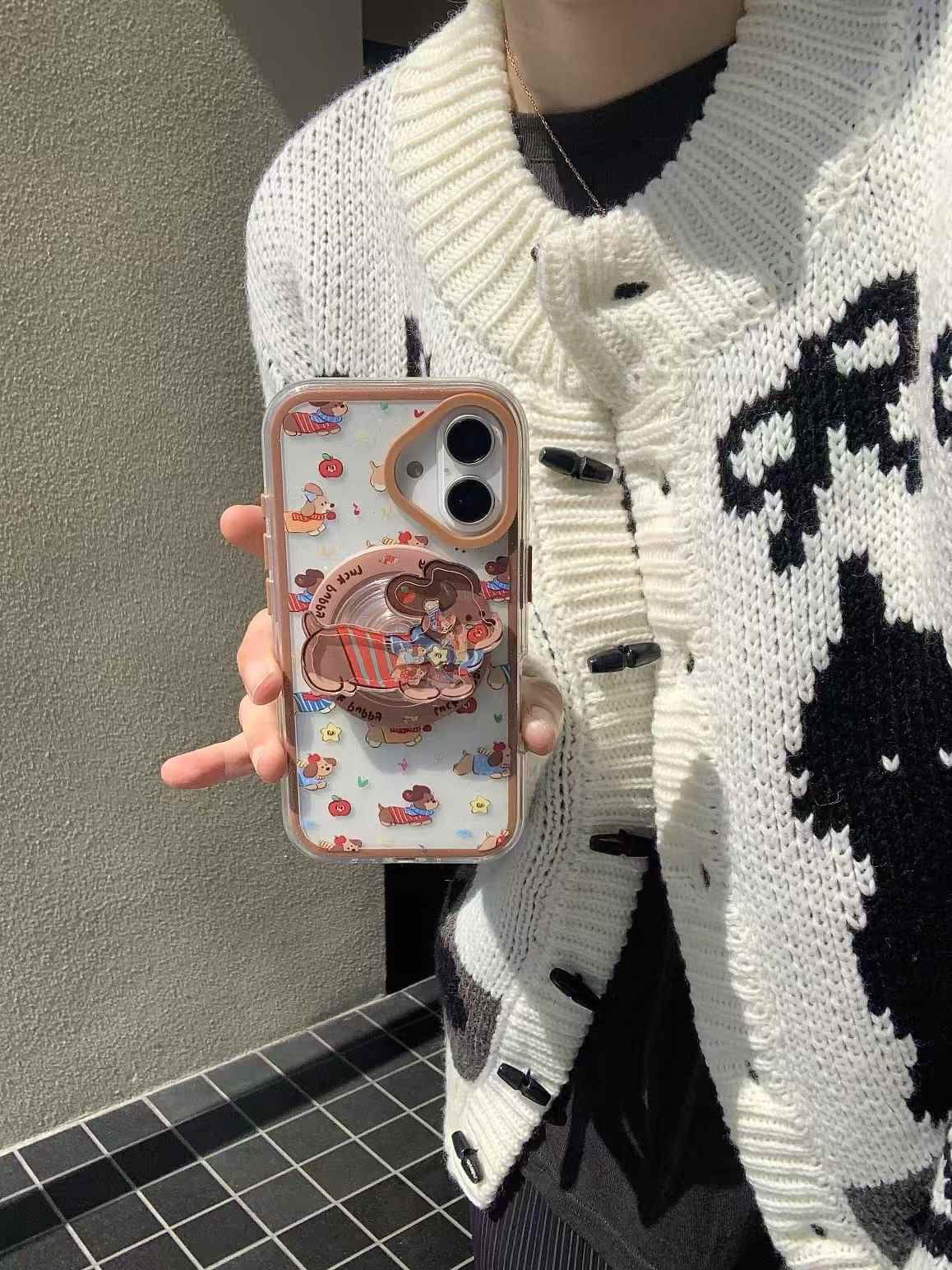 (Buy 1 Get 1 Free) Luck Puppies Silicon iPhone Case With Magsafe Holder