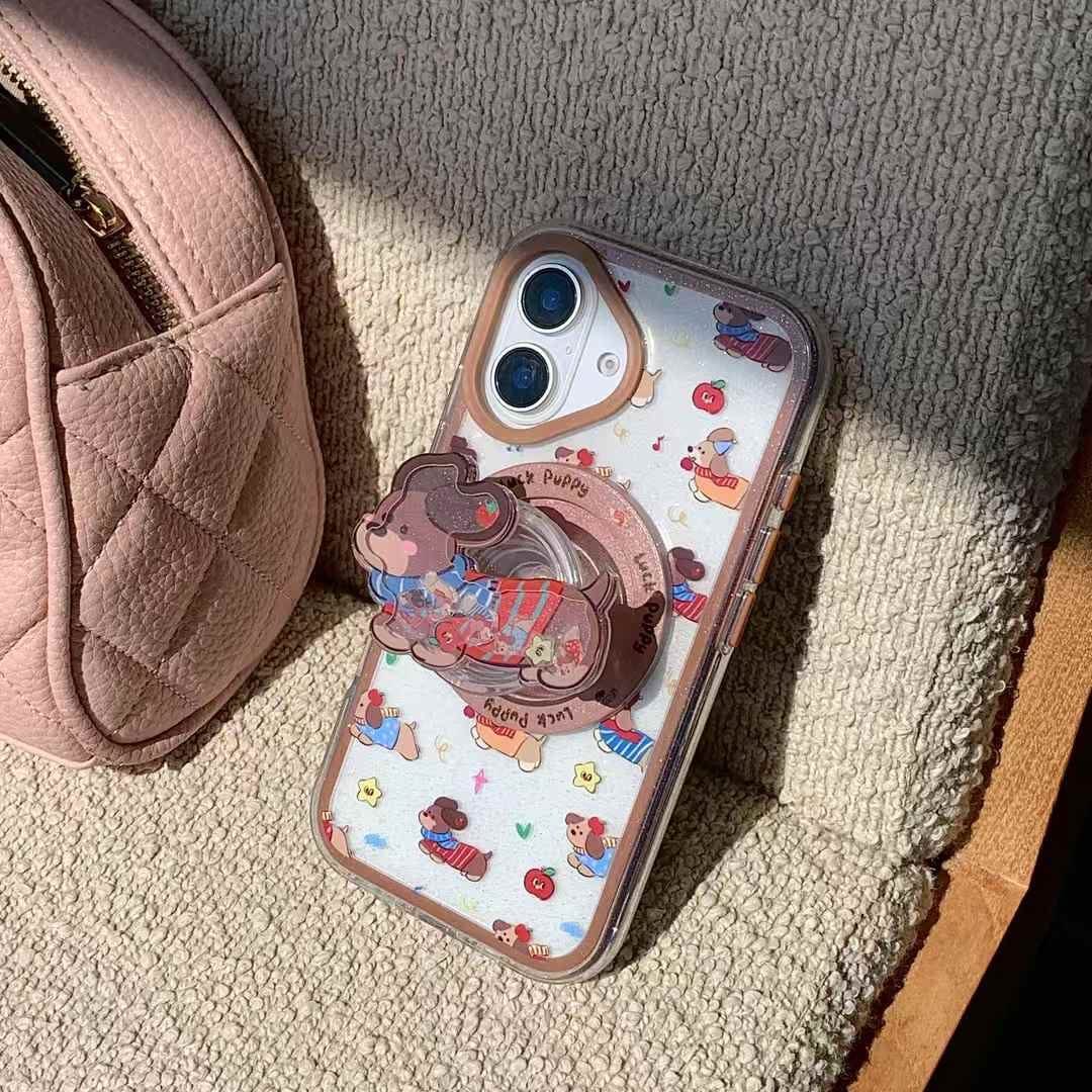 (Buy 1 Get 1 Free) Luck Puppies Silicon iPhone Case With Magsafe Holder