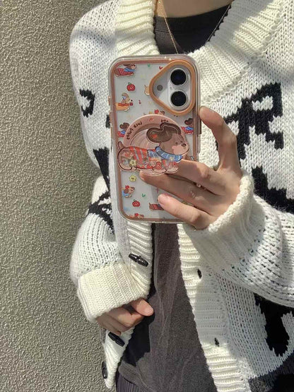 (Buy 1 Get 1 Free) Luck Puppies Silicon iPhone Case With Magsafe Holder