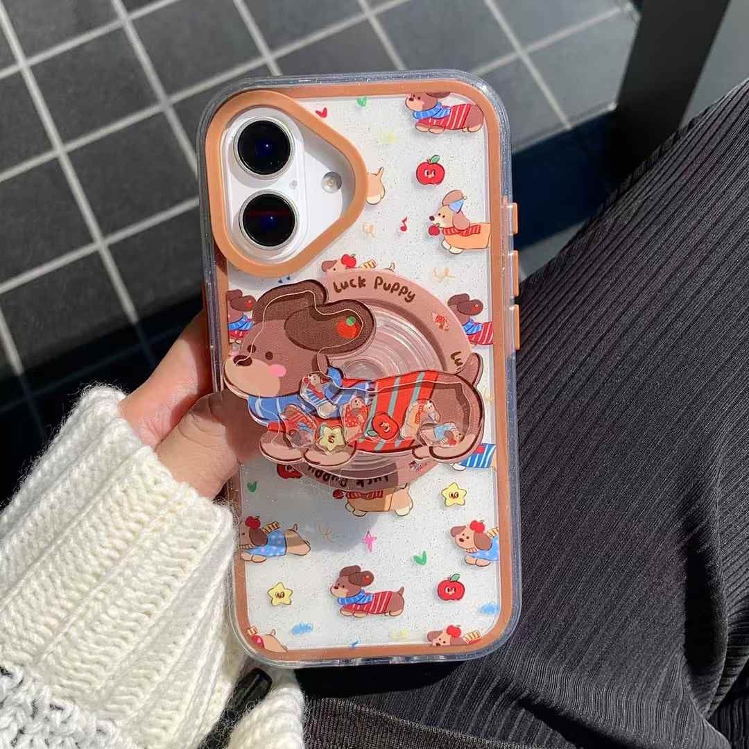 (Buy 1 Get 1 Free) Luck Puppies Silicon iPhone Case With Magsafe Holder