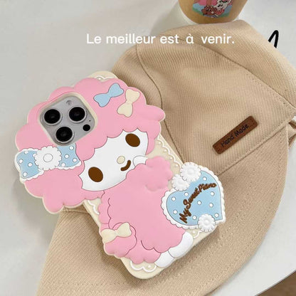 (Buy 1 Get 1 Free) Cute Doll 3D Silicon Case For iPhone