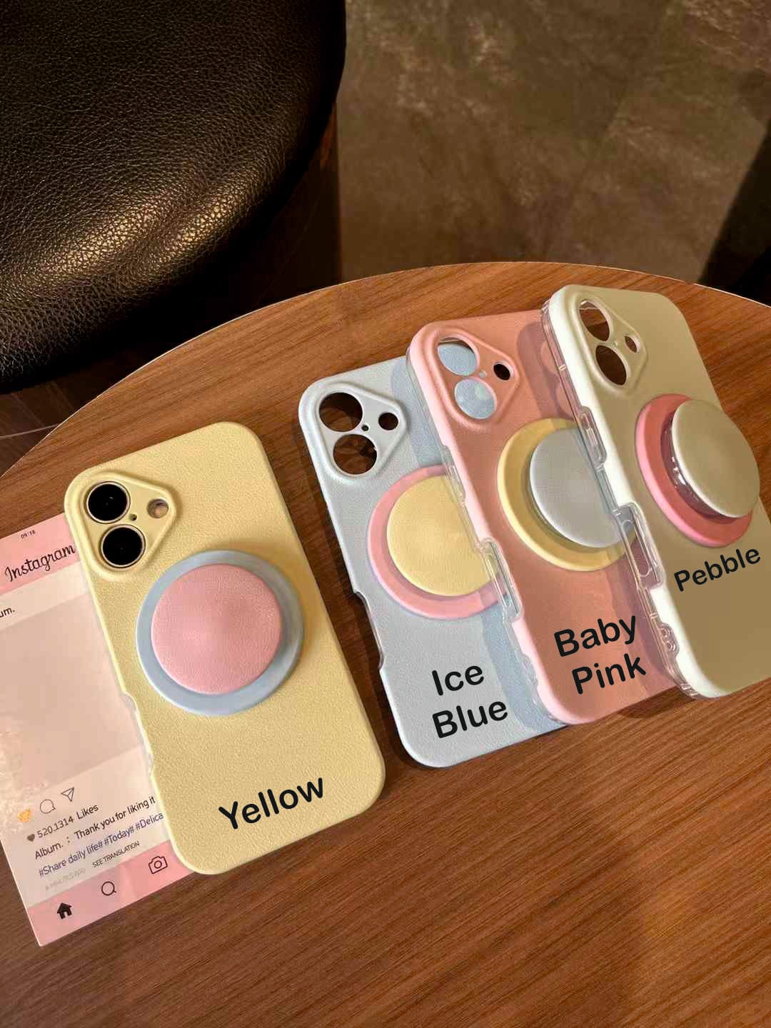 (Buy 1 Get 1 Free) Pastel Color Ripple Case For iPhone With Magsafe Holder