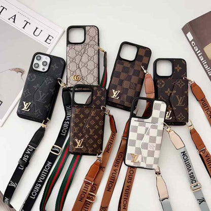 (Buy 1 Get 1 Free) Luxury Leather Designer Wallet Card Holder Case for iPhone