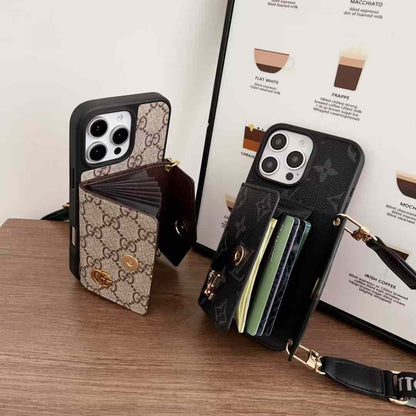 (Buy 1 Get 1 Free) Luxury Leather Designer Wallet Card Holder Case for iPhone