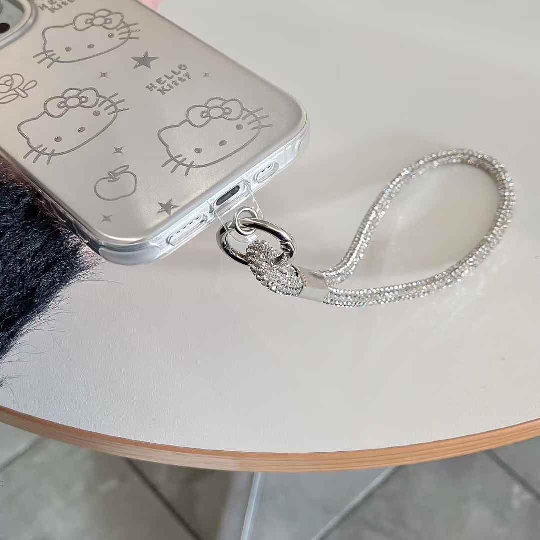 (Buy 1 Get 1 Free) Kitty With Bow Silicon Case For iPhone With Rope Holder