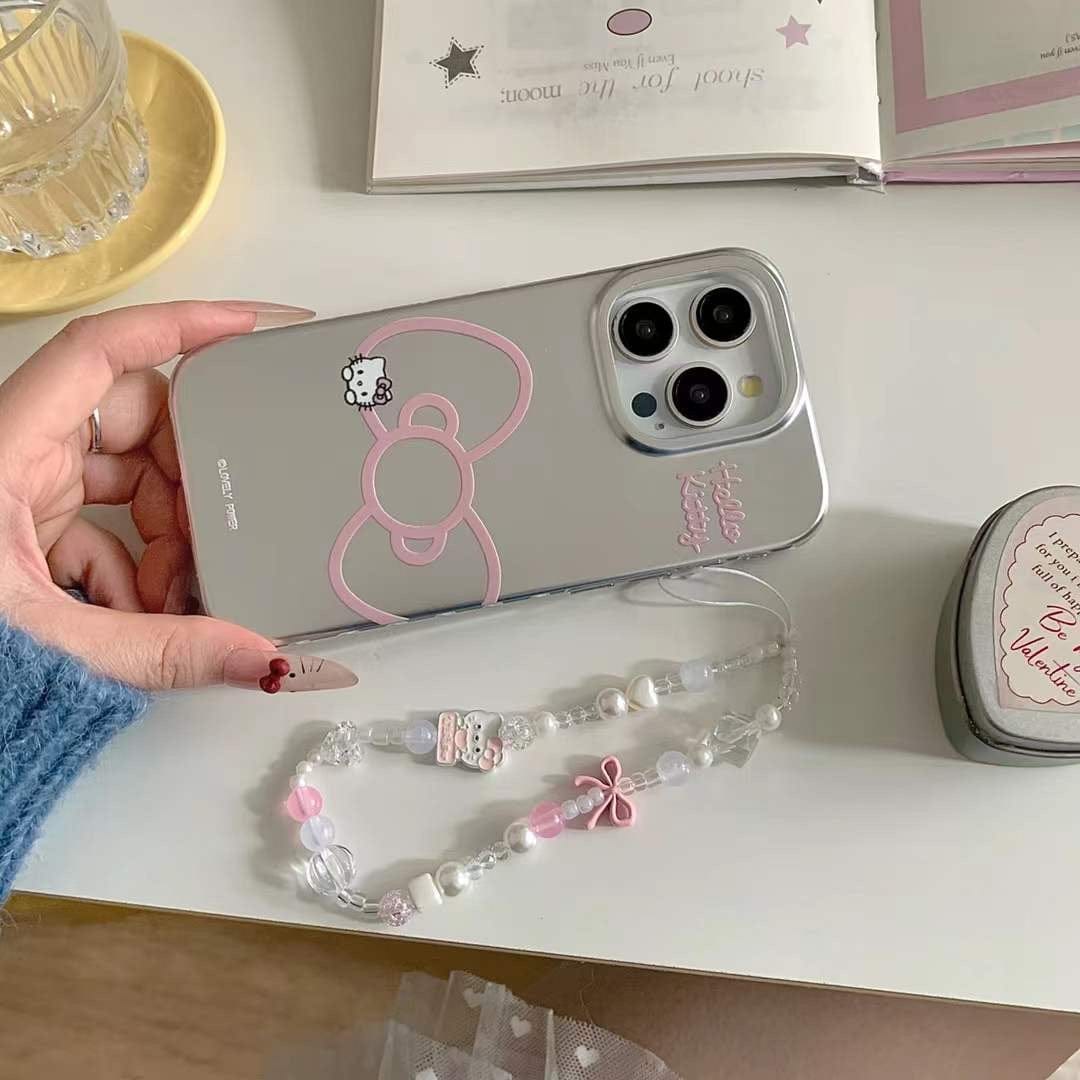 (Buy 1 Get 1 Free) Hello Kitty ! Silicon Case For iPhone With Charm