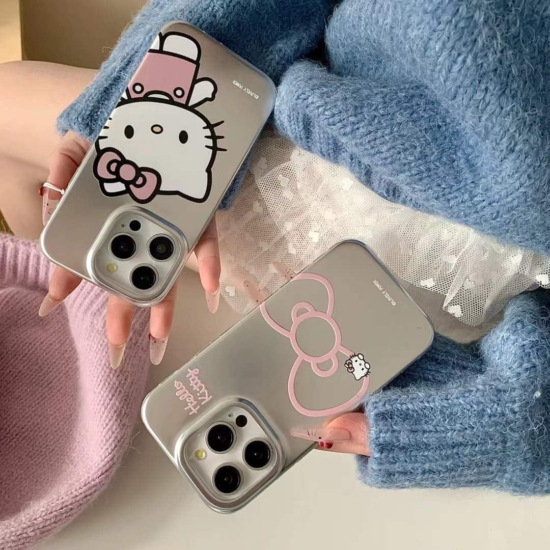 (Buy 1 Get 1 Free) Hello Kitty ! Silicon Case For iPhone With Charm