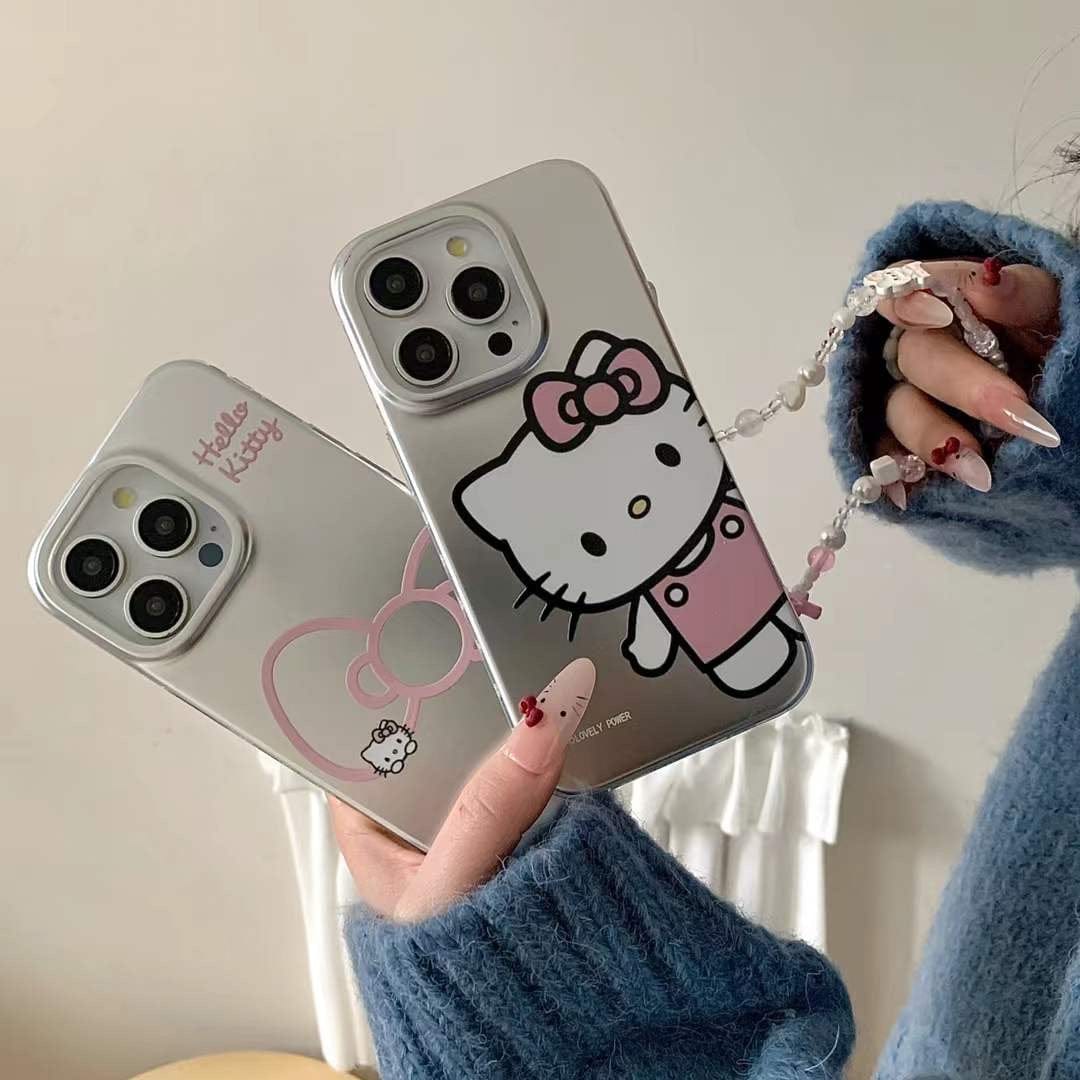 (Buy 1 Get 1 Free) Hello Kitty ! Silicon Case For iPhone With Charm