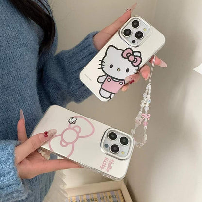 (Buy 1 Get 1 Free) Hello Kitty ! Silicon Case For iPhone With Charm