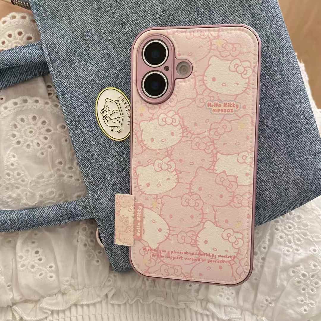 (Buy 1 Get 1 Free) Hello Kitty Leather Case For iPhone