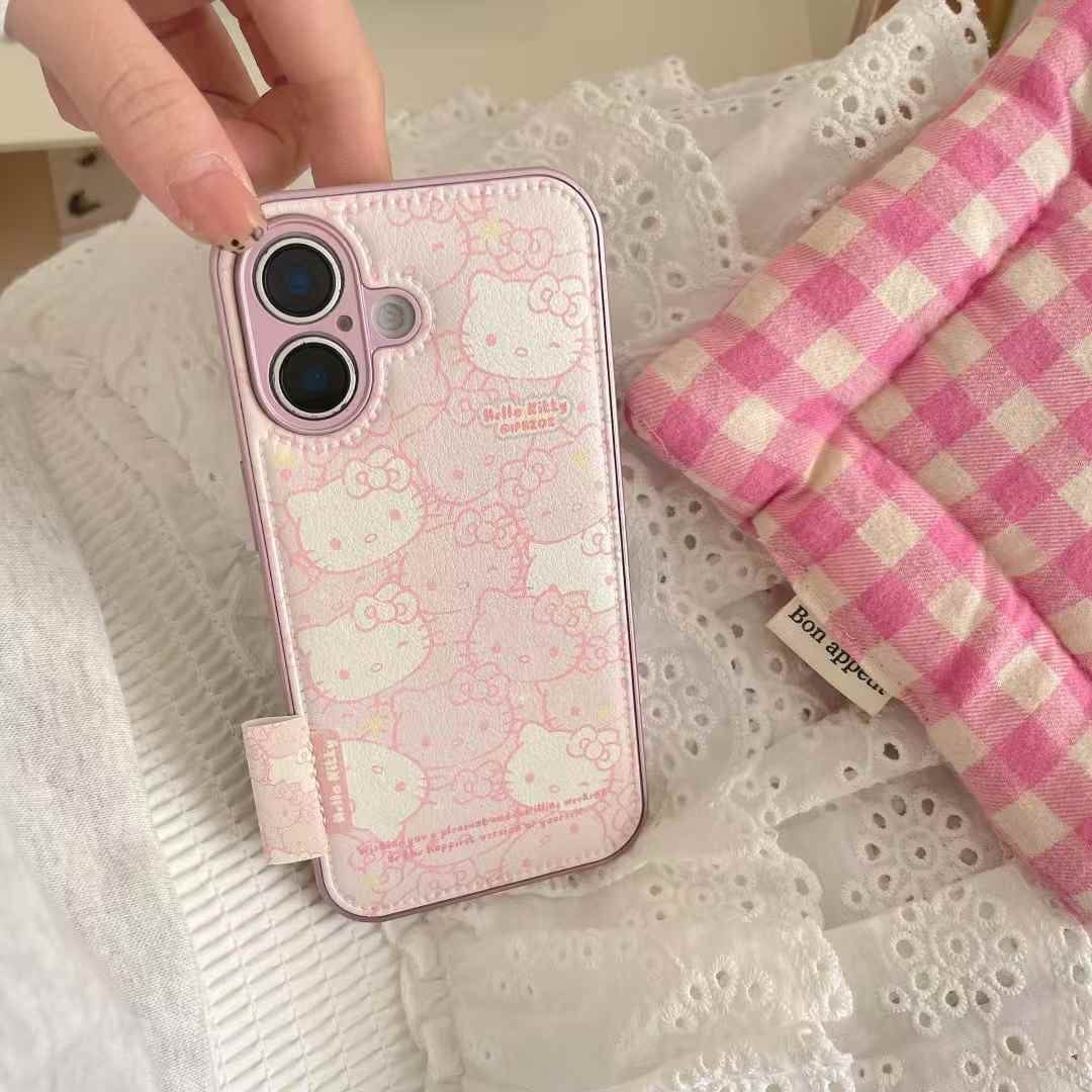 (Buy 1 Get 1 Free) Hello Kitty Leather Case For iPhone