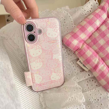 (Buy 1 Get 1 Free) Hello Kitty Leather Case For iPhone