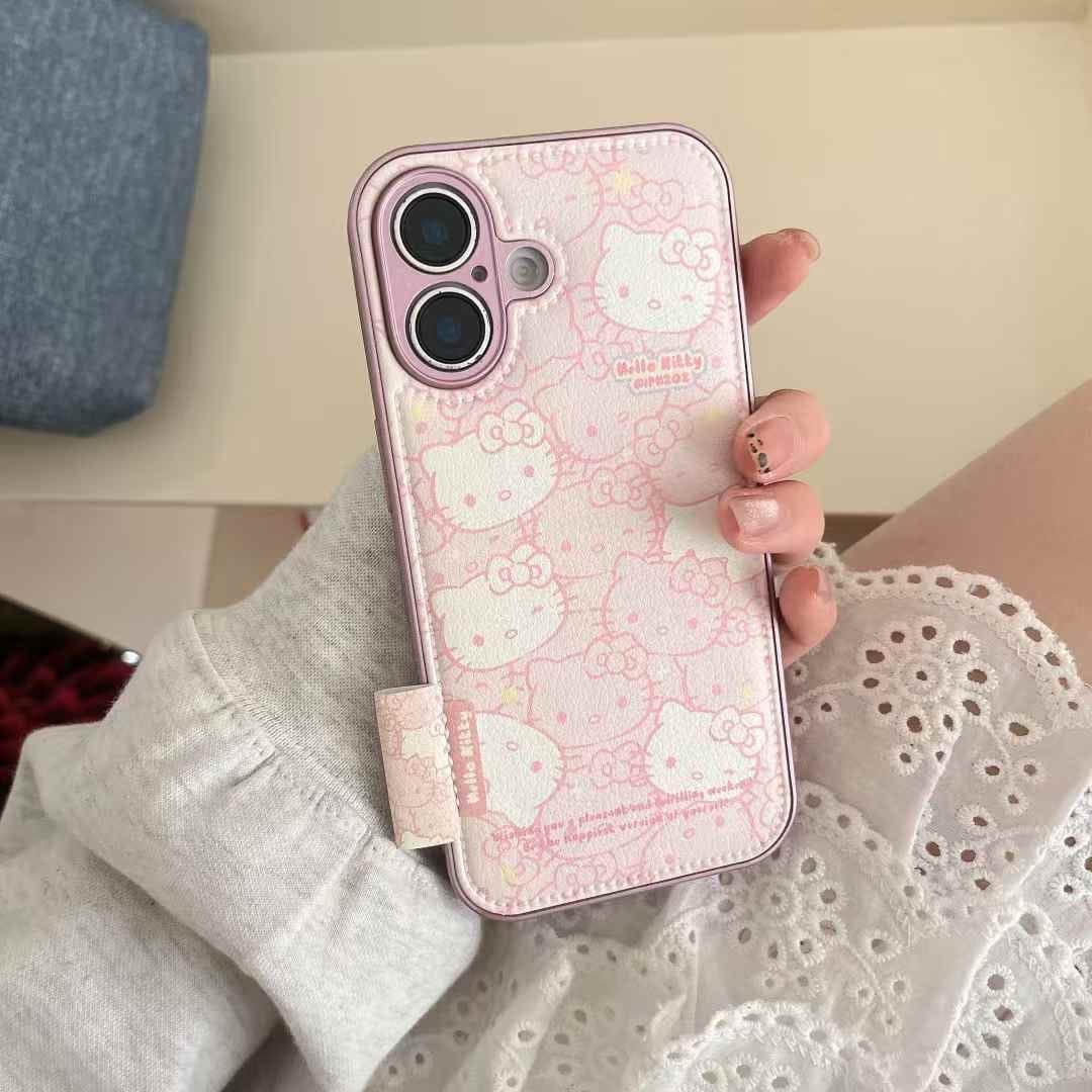 (Buy 1 Get 1 Free) Hello Kitty Leather Case For iPhone