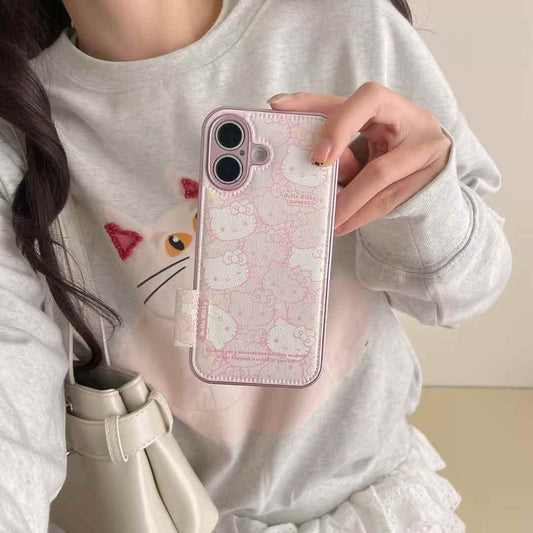 (Buy 1 Get 1 Free) Hello Kitty Leather Case For iPhone