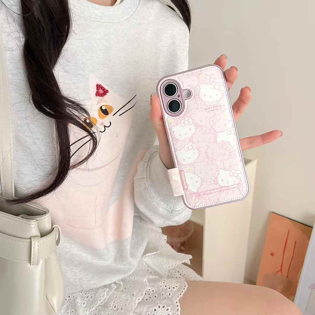 (Buy 1 Get 1 Free) Hello Kitty Leather Case For iPhone