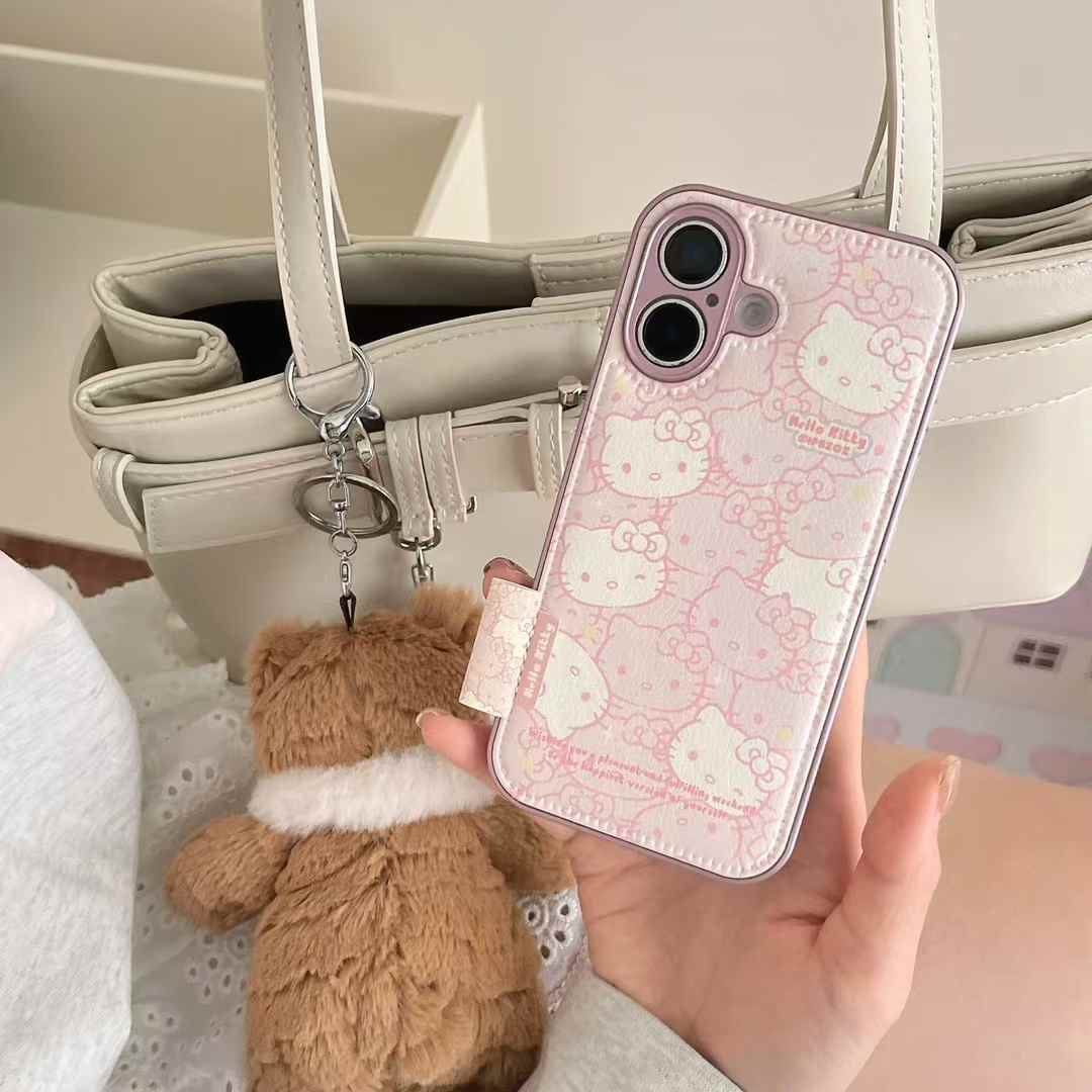 (Buy 1 Get 1 Free) Hello Kitty Leather Case For iPhone