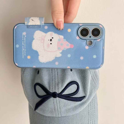 (Buy 1 Get 1 Free) Puppies Are Always Sincere ! Leather Case For iPhone