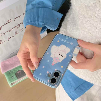 (Buy 1 Get 1 Free) Puppies Are Always Sincere ! Leather Case For iPhone