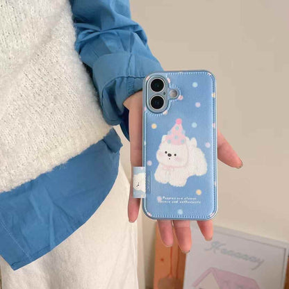 (Buy 1 Get 1 Free) Puppies Are Always Sincere ! Leather Case For iPhone